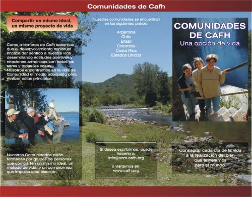 Page 1 Comunidades de Cafh e Compartir un mismo ideal, un ...