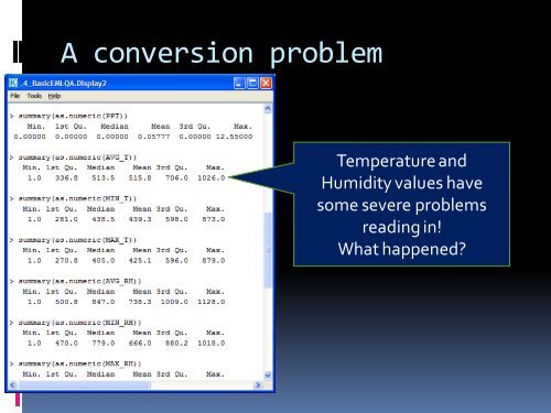 Introduction to R and Kepler QA/QC - LTER Information Management