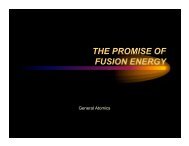 the promise of fusion energy - General Atomics Fusion Education
