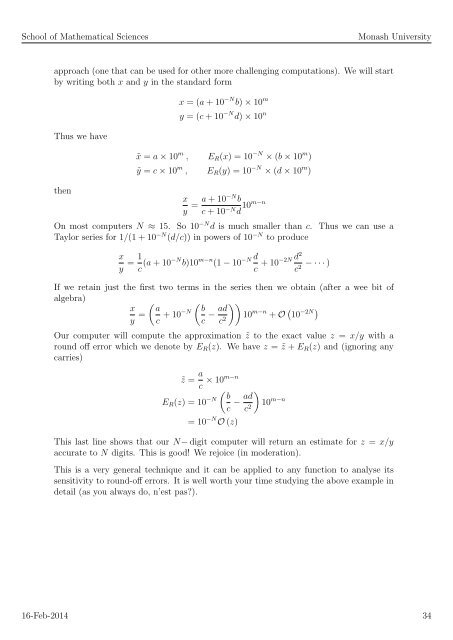 MTH3051 Introduction to Computational Mathematics - User Web ...