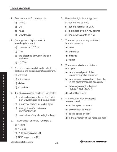 Workbook: Fusion Natures Fundamental Energy Source - General ...