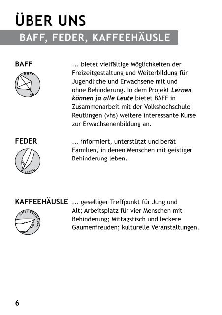 Das aktuelle BAFF-Programm - Lebenshilfe - Reutlingen