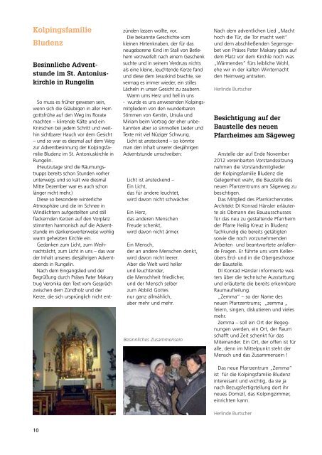 Zeitung 01/2013 - Kolpingsfamilie Dornbirn