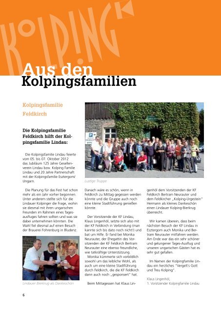 Zeitung 01/2013 - Kolpingsfamilie Dornbirn