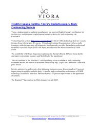 Health Canada certifies Viora's Radiofrequency Body Contouring ...