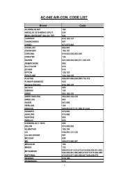 AC-04E AIR-CON. CODE LIST