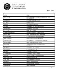 Member List, 2011-12 (pdf) - Gannett Health Services