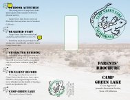 Parents' Brochure Camp Green Lake