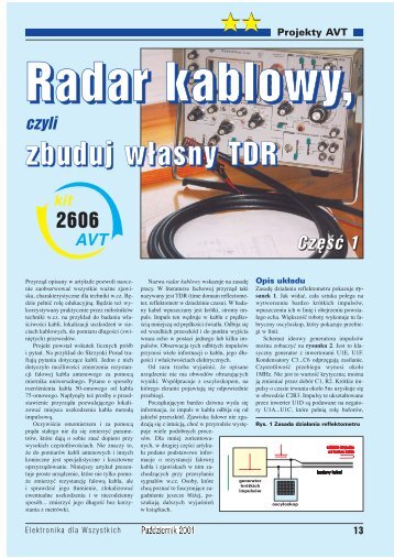 Radar kablowy, czyli zbuduj własny TDR, cz. 1 (919KB) - Elportal