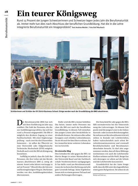 Context Nr. 5 / Mai 2013 - Zeitmanagement (PDF ... - KV Schweiz