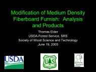 Modification of Medium Density Fiberboard Furnish: Analysis and ...