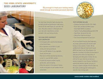 ISU Seed Laboratory - Seed Science Center - Iowa State University