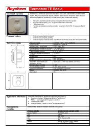 Termostat TE Basic - ElektrickÃ© podlahovÃ© topenÃ­