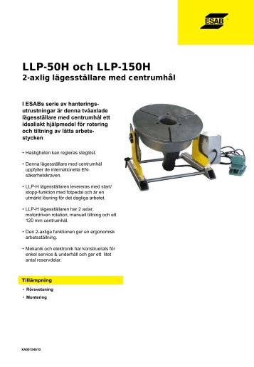 Faktablad LLP-50H_150H - Esab