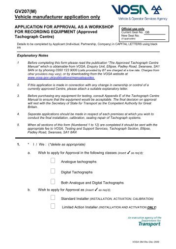 Approved tachograph Centre - Driving, transport and travel