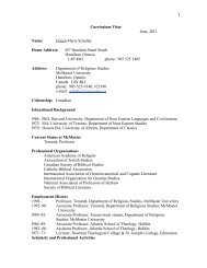 Schuller CV June 2011.pdf - Department of Religious Studies