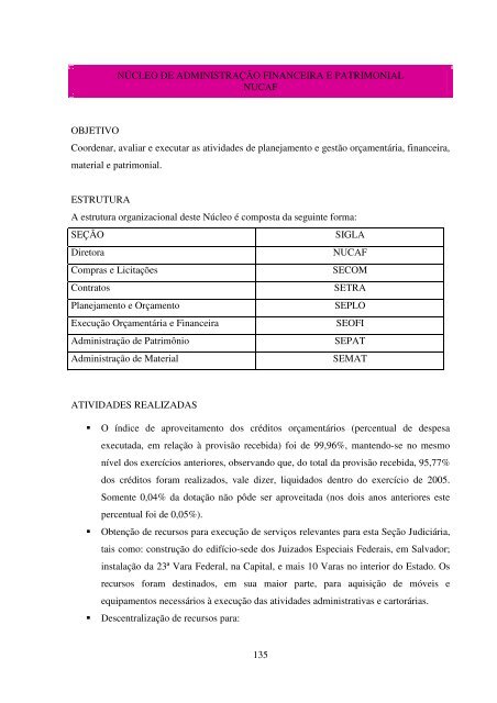 Atividades 2005 - JustiÃ§a Federal