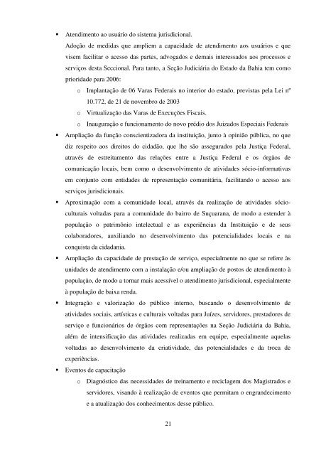 Atividades 2005 - JustiÃ§a Federal