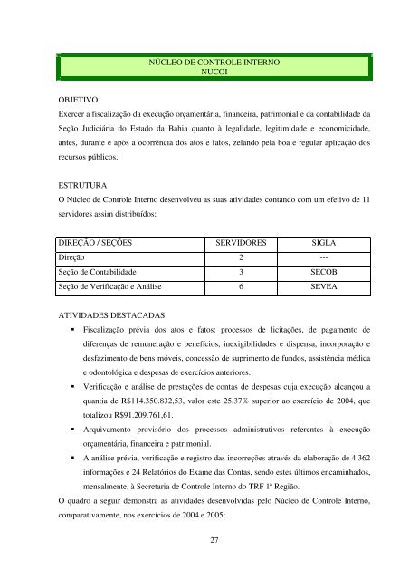 Atividades 2005 - JustiÃ§a Federal