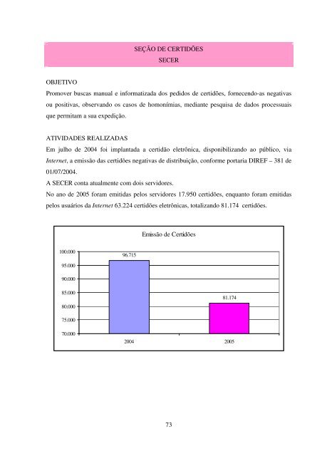 Atividades 2005 - JustiÃ§a Federal