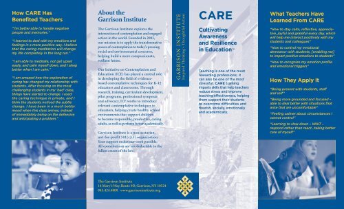 CARE brochure. - Prevention Research Center - Penn State University