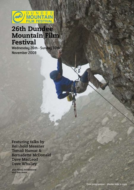 WELCOME TO THE 26th DUNDEE MOUNTAIN FILM FESTIVAL