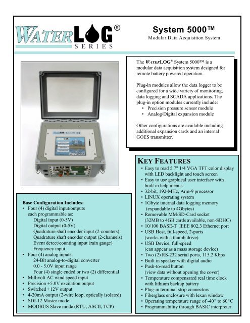 Hydro Instruments 5000 System 5000™ - Water Monitoring Solutions