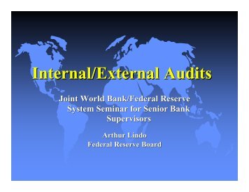 World Bank 02 Internal External Audit