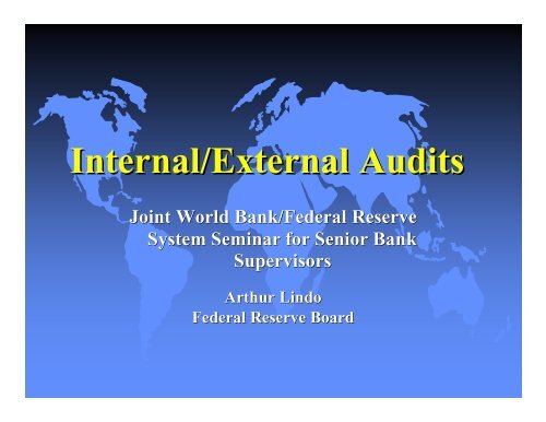 World Bank 02 Internal External Audit
