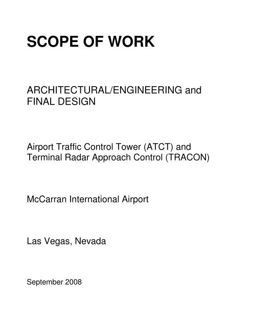 scope of work - FAACO - Federal Aviation Administration Contract ...