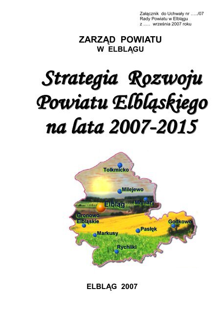 Strategia Powiatu ElblÄskiego 2007-2015 - Starostwo Powiatowe w ...