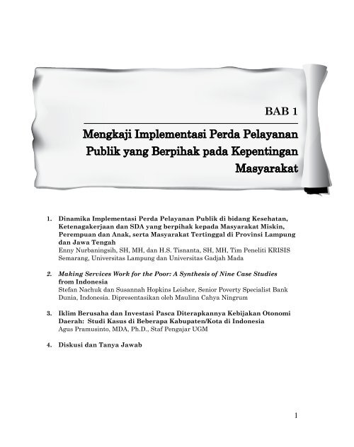 Tokoh yang berpengaruh besar dalam pemberlakuan otonomi daerah di indonesia adalah