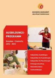 Ausbildungs- progrAmm - Heilpraktikerschule Mehner Bußhardt