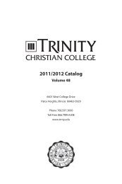 College's catalog - Trinity Christian College