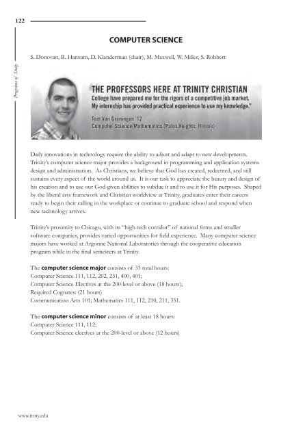 College's catalog - Trinity Christian College