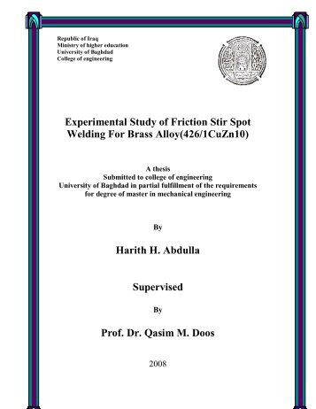 Harith H. Abdulla Supervised Prof. Dr. Qasim M. D