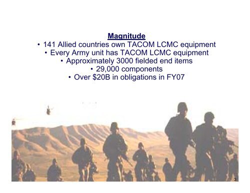 US Army TACOM Life Cycle Management Command - SAME Detroit ...