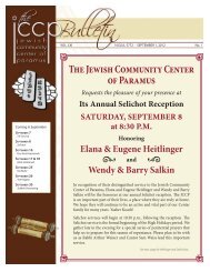 September 2012 - Jewish Community Center of Paramus