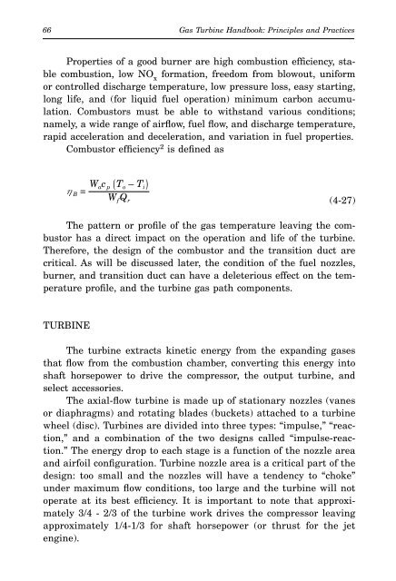 Gas Turbine Handbook : Principles and Practices