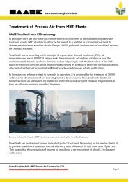 Treatment of Process Air from MBT Plants - HAASE Energietechnik AG
