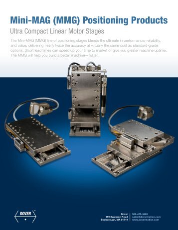MMG Stage Datasheet - Ultra Compact Linear Motor Stages