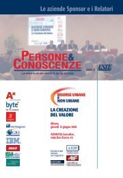 Le aziende Sponsor e i Relatori - Este