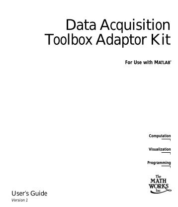 Data Acquisition Toolbox Adaptor Kit - task