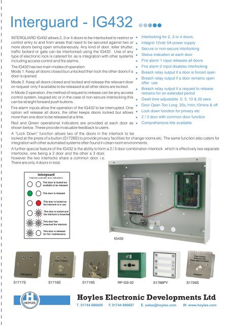 Interguard - IG432 - Hoyles