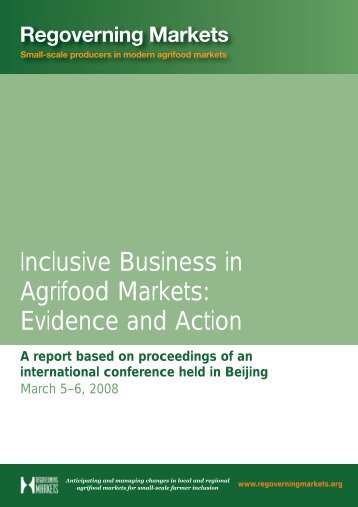 Inclusive Business in Agrifood Markets - Seas of Change Initiative