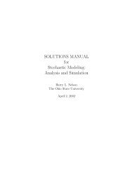 SOLUTIONS MANUAL for Stochastic Modeling: Analysis and ...