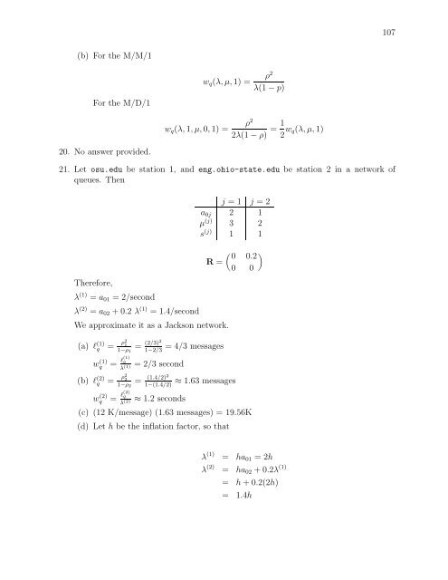 SOLUTIONS MANUAL for Stochastic Modeling: Analysis and ...