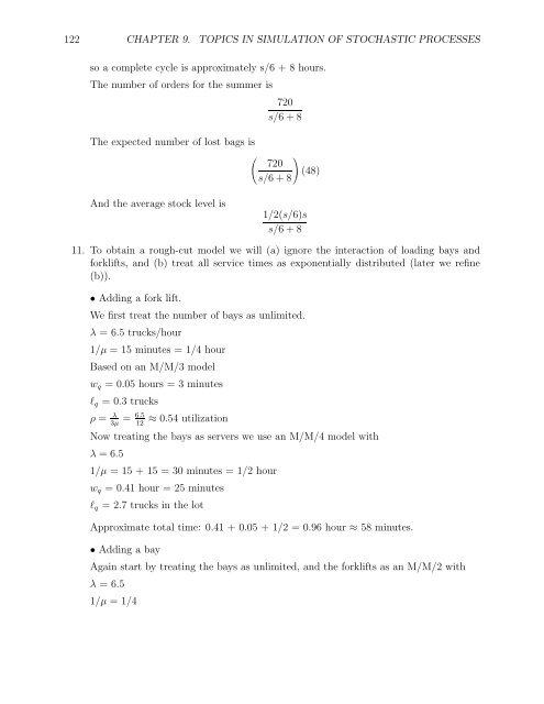 SOLUTIONS MANUAL for Stochastic Modeling: Analysis and ...