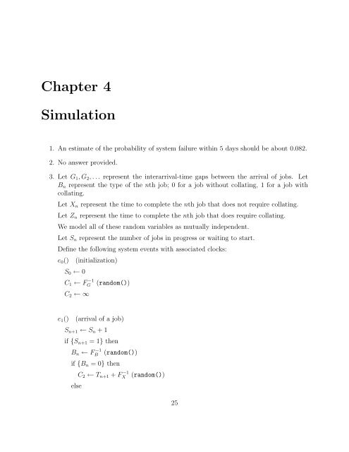 SOLUTIONS MANUAL for Stochastic Modeling: Analysis and ...