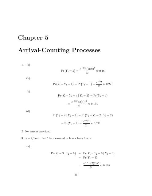 SOLUTIONS MANUAL for Stochastic Modeling: Analysis and ...